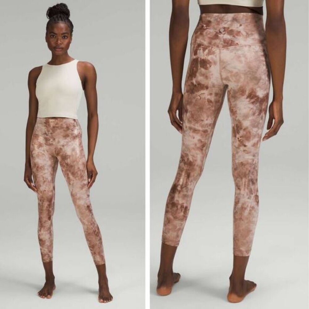 LULULEMON Align High-Rise Pant 25" Shine Size 4 Diamond Dye Misty Shell Foil